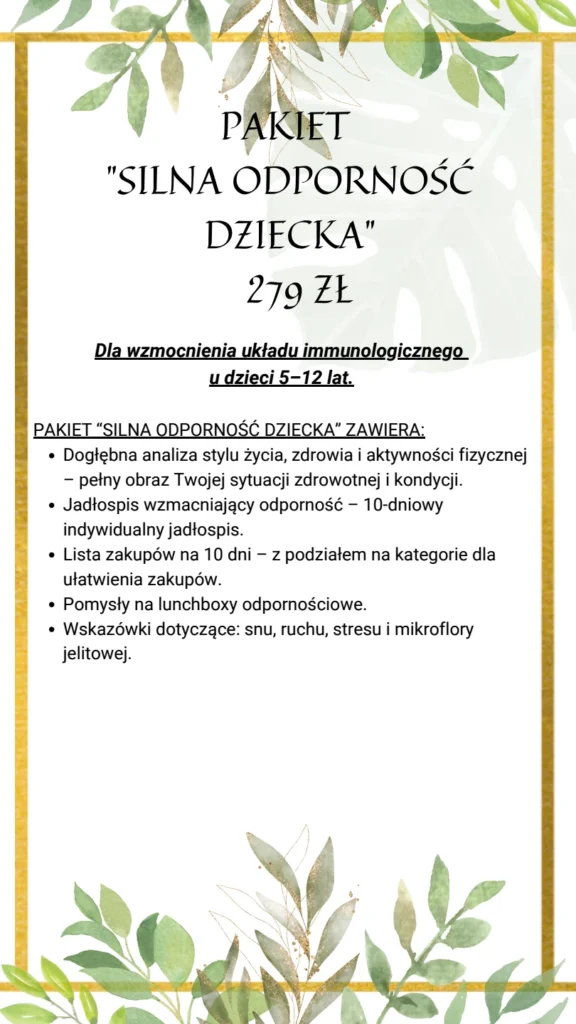 pakiet silna odpornoŚĆ dziecka