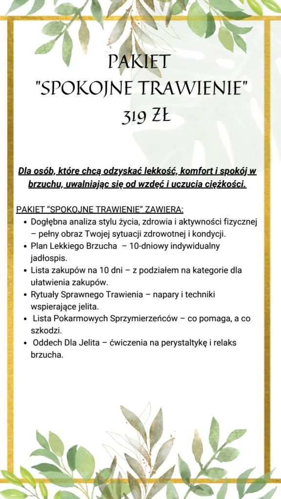pakiet spokojne trawienie